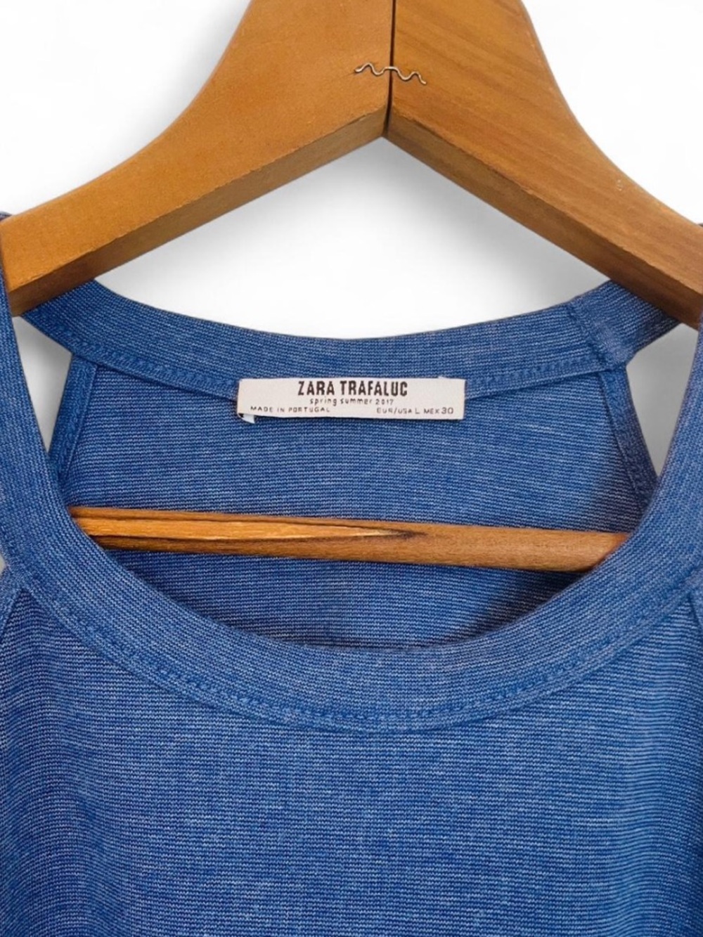 Zara Cobalt Blue Ribbed Halter Tank - Picture 3 of 7